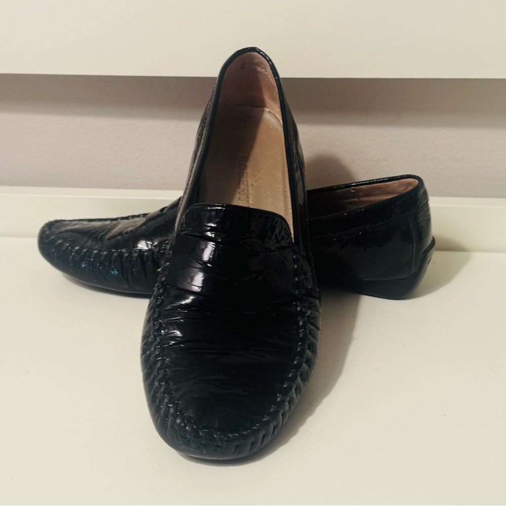 ROBERT ZUR Women’s Black Patent Leather Driving Moccasins Loafers Flats Sz 7M - Picture 8 of 10